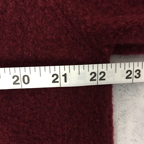 J Crew Sweater Womens XL Quarter Button Collar Burgundy Wine Stretchy Soft Red - Picture 8 of 9